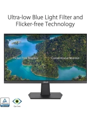 ASUS VA24EHF Eye Care Gaming Monitor &ndash; 24-inch (23.8-inch viewable), IPS, Full HD, Frameless, 100Hz, Adaptive-Sync, 1ms MPRT, HDMI, Low Blue Light, Flicker Free, Wall Mountable