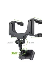 حامل هاتف بمرآة الرؤية الخلفية للسيارة، يدور 360 درجة، حامل متعدد الوظائف للهاتف وحامل GPS حامل هاتف السيارة العالمي لجميع الهواتف الذكية