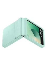 سامسونغ غطاء بجلد نباتي بفتحة لجهاز غالاكسي فليب 6 - نعناعي