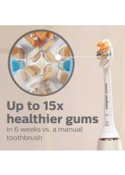 فيليبس آي 3 بريميوم سونيك الكل في واحد HX9092 رؤوس بديلة لفرشاة الأسنان بقياس موحد 2 قطع - أبيض