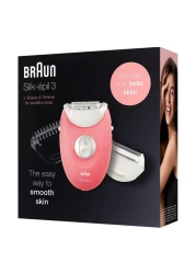 Braun Silk Epil 3 Epilator With Body Shaver Head And Trimmer Cap SE 3440 Multicolour