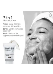Swiss Image Absolute Radiance Whitening 3 in 1 Face WashاScrub &amp; Mask 100ml