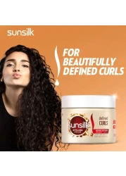 صانسيلك كريم شعر لتحديد التجاعيد والحجم مع خلاصة زيت الأرغان 275 ملل حزمة من 2