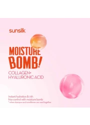 Sunsilk Collagen Blends Conditioner for dry hair Moisture Bomb Infused with Collagen + Hyaluronic Acid 170ml