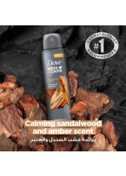 Dove Men+Care Antiperspirant Deodorant Spray Sandalwood &amp; Amber 150ml Pack of 2