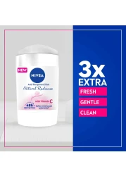 NIVEA Antiperspirant for Women Natural Radiance Stick 50ml Pack of 2