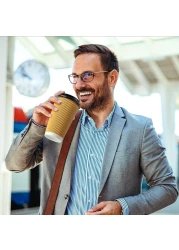 YESOCEA [50 مجموعة] 16 أونصة. أكواب قهوة كرافت للاستعمال مرة واحدة مع أغطية - أكواب ورقية ساخنة بنية ثلاثية الجدار للشاي والمشروبات أثناء التنقل