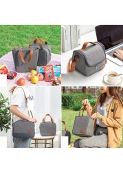 Lunch Bag For Women and Men, Leak Proof Water Resistant Bag Container For Adults, Kids, LightWeight Portable Lunch Box For Office Work, Outdoor, Picnic, School etc