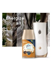 Glade Lavender And Vanilla Automatic Refill Spray White 269ml Pack of 2 With Elegant Amber And Oud Automatic Refill Spray White 269ml