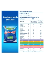 أنكور مسحوق حليب كامل الدسم مدعم 900 غرام