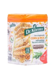 دكتور كورنر خبز مقرمش رقيق مع الذرة والكينوا وإكليل الجبل 100 غرام