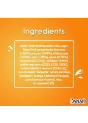 Danao Orange Banana And Strawberry Juice Drink With Milk 180ml Pack of 6