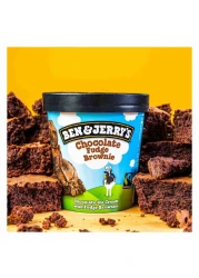 بن آند جيري علبة آيس كريم بشوكولاطه فادج براوني 473 ملل