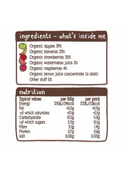 Ella's Kitchen The Red One Organic Squished Smoothie Fruits 6+ Months Baby Food, Gluten &amp; Dairy Free 90g Pack of 4