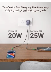 UGREEN Nexode 45W Charger GaN Dual USB Charger Type C Foldable 45W Fast