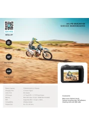 كاميرا Porodo 4K Ultra HD Action مزودة بـ WiFi، شاشة لمس مزدوجة، مقاومة للماء، تثبيت صورة إلكتروني، زاوية رؤية 150°، تصوير 4K@60fps، ولقطات بدقة 24 ميجابكسل.