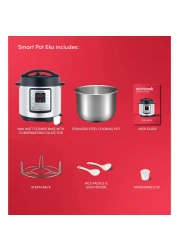 نوتريكوك سمارت بوت إيكو قدر كهربائي NC-SPEK6 - فضي 6 لتر