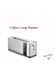 Dealio 2 Slice Toaster Single Slot with Extra-Wide Space Design – Adjustable Temperature Control, Defrost & Reheat Functionsfor Bread, Bagels & Snacks, Stainless Steel