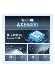 TP-Link Archer Tri-Band 6-Stream Router AXE75 AXE5400 Black