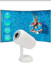 Smart 6K Projector with and Bluetooth, Motorized Focus &amp; 4D Trapezium Correction, Portable Outdoor Mini Projector Home Theater Projector, for Phone TV Stick HDMI USB Laptop PS