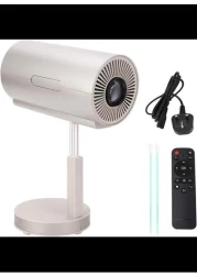 4K 1080P Support Outdoor Home Theater Movie Projector with 5G WiFi6 Blue tooth, 90&deg; Flip Head, AI Smart Voice Control HDMI Wireless Portable Projector