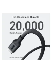 Anker Bio Based USB-C To Lightning Data Sync Charging Cable Black 3ft