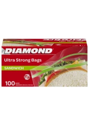 دايموند أكياس السندويش بسحاب 100 كيس