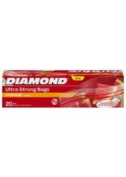 دايموند أكياس التخزين بسحاب بحجم كبير 20 قطعة