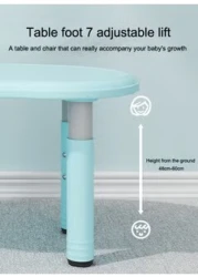 Children Furniture Peanut Shape Desk Set Kindergarten Learning Study Plastic Table and Chair Set for Kids