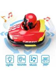 Dealio Remote Control Ejecting Bumper Cars High Speed RC Battle Cars with Ejector Seats, Multiplayer Toy Cars for Kids RC Battle Stunt Cars with LED Lights & Sound, Ejecting RC Race Car Toddler Toys