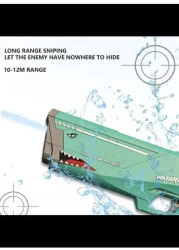 Radiotronics Toy Garrage Shark Electric Rechargeable Waterproof Water Bursting Gun Toy Sprayer for Summer, Outdoor, Beach & Pool Ideal for Kids, Adults, 550ml Capacity (Red)