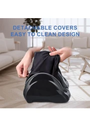 Foot &amp; Leg Massager &ndash; Deep Tissue Finger Pressure Calf &amp; Foot Massage Machine, Reflexology Therapy for Circulation &amp; Pain Relief, Adjustable Speed &amp; Heat