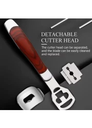 مجموعة أدوات احترافية لإزالة مسامير القدمين - ماكينة حلاقة القدم، مكشطة، مقشر الجلد الميت، مبرد، مقص الذرة والبشرة - تنعيم الكعبين المتشققين