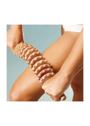 Wood Massage Stick Roller for Cellulite Lymphatic Drainage Wooden Manual Self Therapy Massage Tool for Muscle Deep Tissue - Handheld Curved Body Massager for Legs, Back, Stomach, Waist