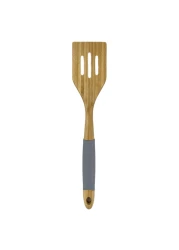 Home Pro Bamboo Slotted Turner Brown And Blue