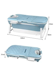 Baby &amp; Adult Folding Bathtub, Portable Air Swimming Pool, Health TPE Material Bath Tub for Kids &amp; Adults, Simple &amp; Compact Foldable Bathtub