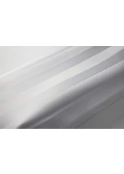 Hotel Linen Klub Twin Fitted Sheet 1pc, 100% Cotton 250tc Sateen 1cm Stripe , Size: 100x200+25cm, White