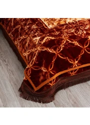 STARGOLD Korea Quality Luxury Blanket Set Of 4 Pieces King Size Double Ply Embossed Design Bedspread, Blanket, Pillow Cases SG-BLC640