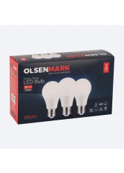 Olsenmark 9 W Energy Saving LED Bulb- OMESL2825 3 Piece Combo, Energy Efficient LED Light with Long 50000 Hours Lifetime White
