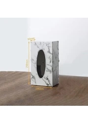 Tissue Box Cover Holder &ndash; Stylish Napkin Holder Organizer for Living Room, Office, Bedroom, and Bathroom &ndash; Elegant Design for Desk, Countertop, and Vanity
