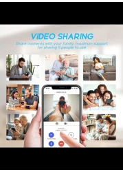 Door Bells with Camera Wireless Chime HD 100MP Video Camera - No Drill Mount No Subscription, Rechargeable Battery Powered 100 Days Use, Motion IR Sensor, View Intercom