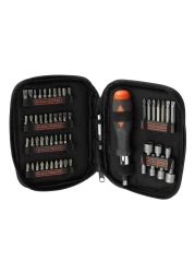 بلاك اند ديكر طقم مفك مغناطيسي بسقاطة 56 قطعة A7104 - متعدد الألوان