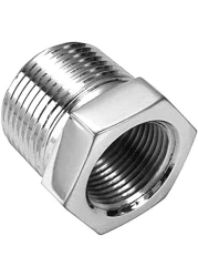 Abbasali CP Reducer Bush for Connecting Washing Machine Pipe with Angle Valve and Teflon Tape - 3/4 x 1/2ines