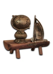 Creative Deign Home Decor Antique Look Beautiful Dubai Burj Al Arab with Globe Home Office Decoration and gift