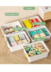 Cozy Nest 3-Layer Children's Toy Plastic Rolling Drawer Clothes Storage Box Organizer With Wheels For Office Kitchen Container Bathroom Living or Playroom Study