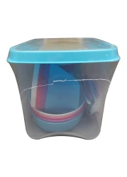 ماي تشويس فيجو طقم طاولة مع حاوية ازرق شفاف 24 قطعة