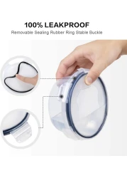 ماهمير® مجموعة حاويات اعداد الوجبات محكمة الغلق مع اغطية قفل، 12 قطعة من حاويات تخزين الطعام البلاستيكية القابلة لاعادة الاستخدام، صناديق تنظيم للمطبخ قابلة للتكديس، خالية من BPA وامنة للاستخدام في