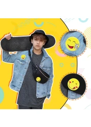 Pack of 30 Smiley Face Badges with Metal Pin, 45mm Emoji Pins for Awards, Decorations, Party Favours, Crafts, and Gifts