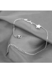 Aiwanto Silver Anklet Ankle Chain Simple Love Anklet
