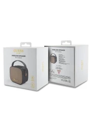 CG Mobile Guess Wireless Speaker with Handle, PU Leather, Bluetooth V5.3, 1200mAh Battery, Studio Quality Sound, AUX, TWS, TF Card, 4H Playtime, 112&plusmn;3 dB Sensitivity - Black
